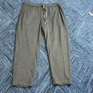 Eileen Fisher Herringbone Elastic Waist Draw String Pantd